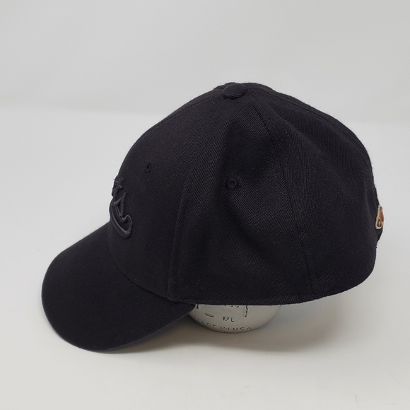 ROOTS CANADA BLACK BASEBALL HAT CAP WOOL BLEND FITTED MEN SMALL MEDIUM - Picture 3 of 13